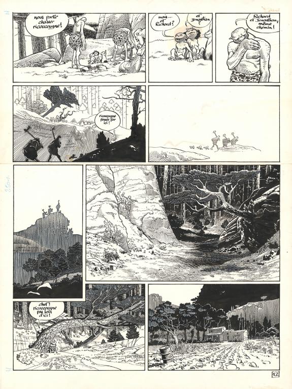 Max Cabanes - Dans les villages, Planche originale n°12