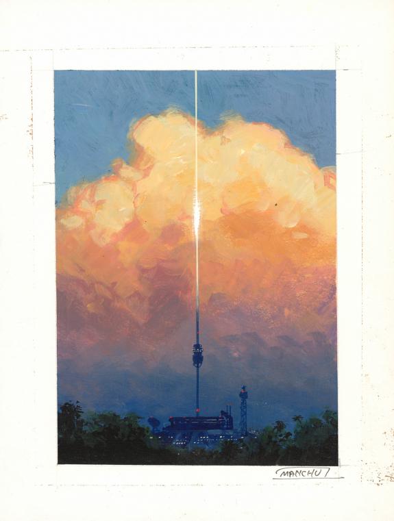 Manchu - Pochade de la couverture de Bifrost 02, d'après A. 
