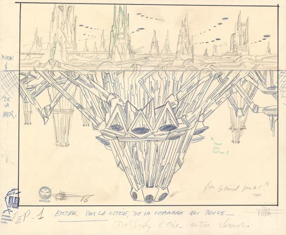 Philippe Druillet - Crayonné original préparatoire pour la s