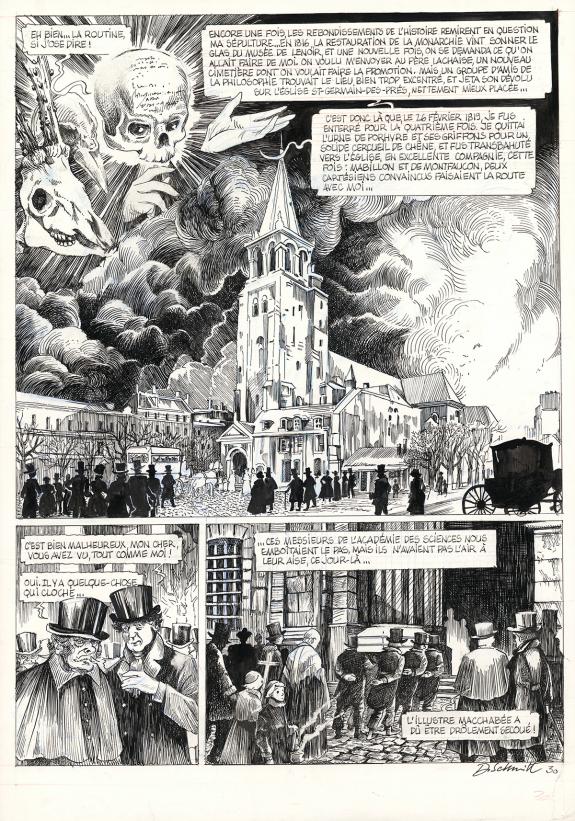 Daria Schmitt - La Tête de mort venue de Suède, Planche orig