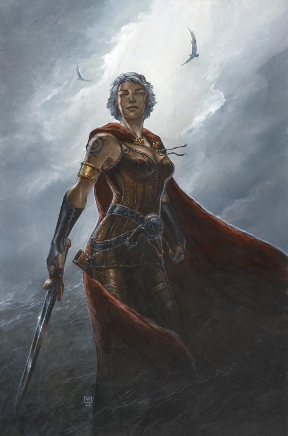 Didier Graffet - La Reine Faucon, Couverture originale réali