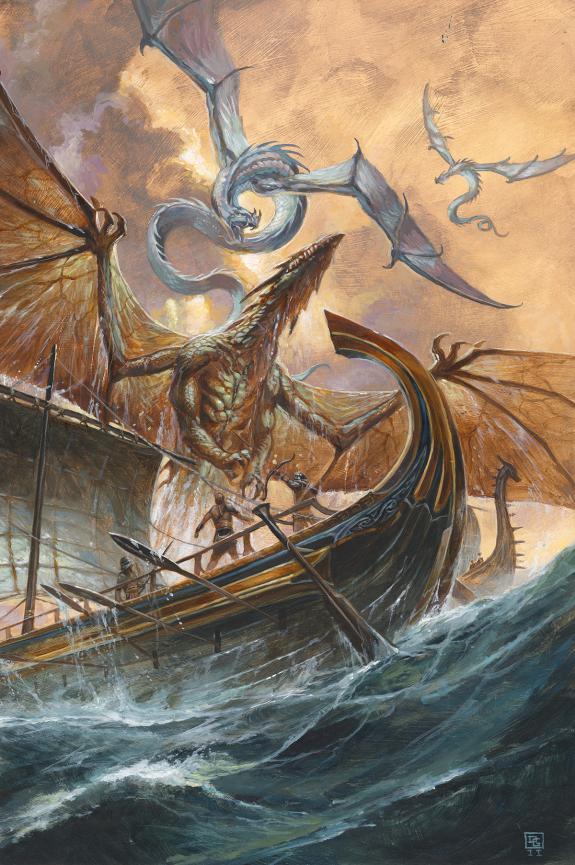 Didier Graffet - Les Vaisseaux dragons, Couverture originale