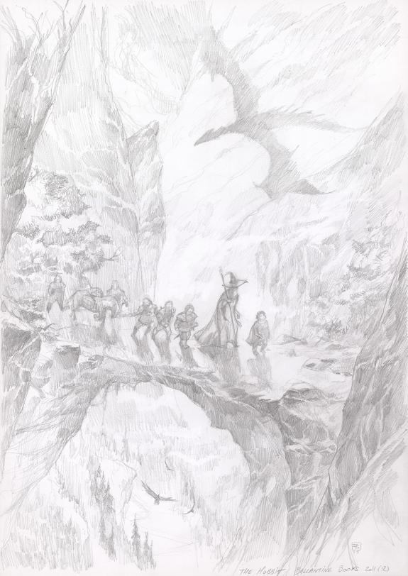 Didier Graffet - The Hobbit , Crayonné original  de recherch