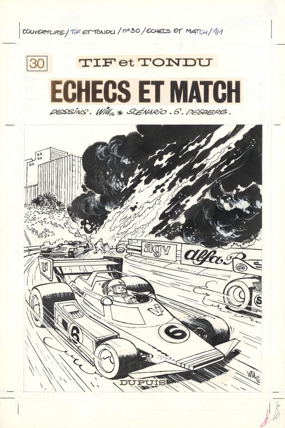 Will - Tif et Tondu, Échecs et match, Couverture originale,