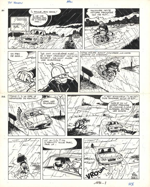 Will - Tif et Tondu, Le Roc maudit , Planche originale n&deg;03