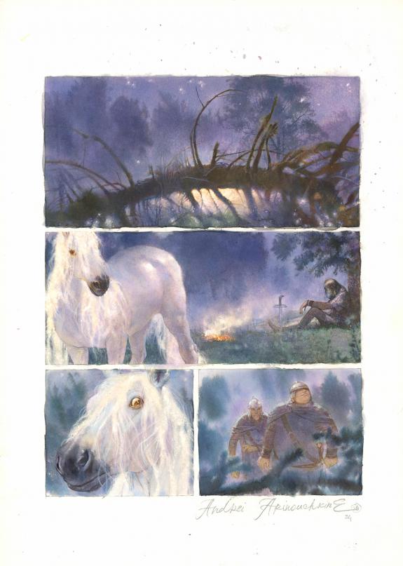 Andr&eacute;&iuml; Arinouchkine - L'oiseau de feu, Planche originale n&deg;2