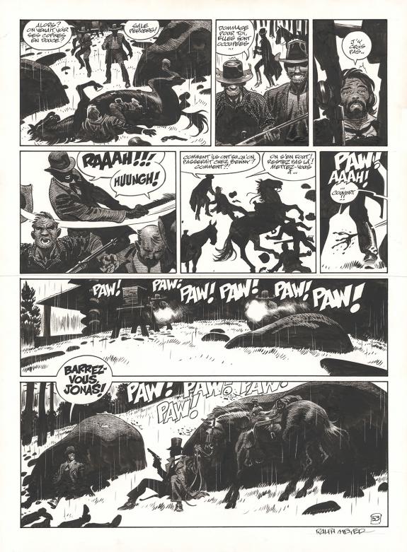 Ralph Meyer - Undertaker, Mister Prairie, Planche originale 