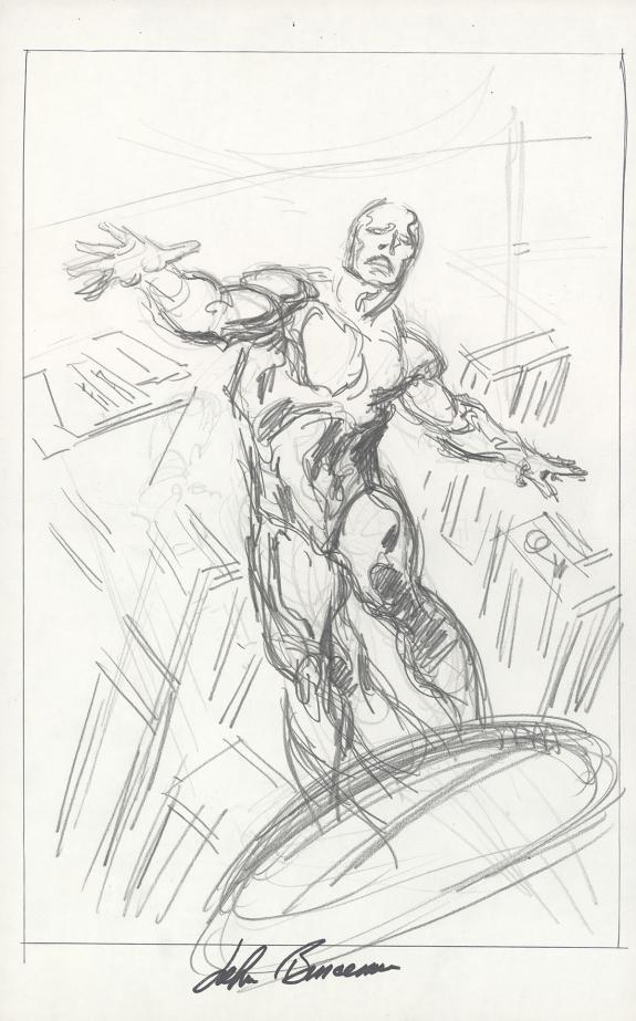 John Buscema - Silver Surfer, Crayonn&eacute; original, Le Surfeur 