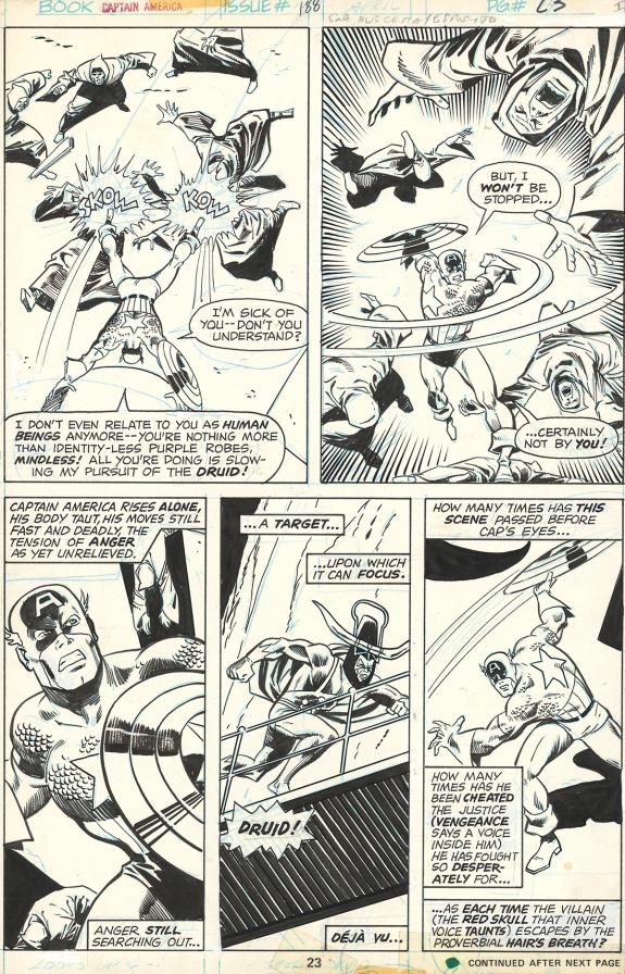 Sal Buscema - Captain America, Planche originale n&deg;23
