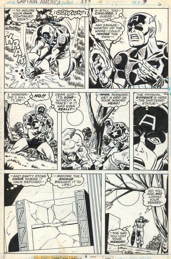 Sal Buscema - Captain America, Illustration originale n&deg;06