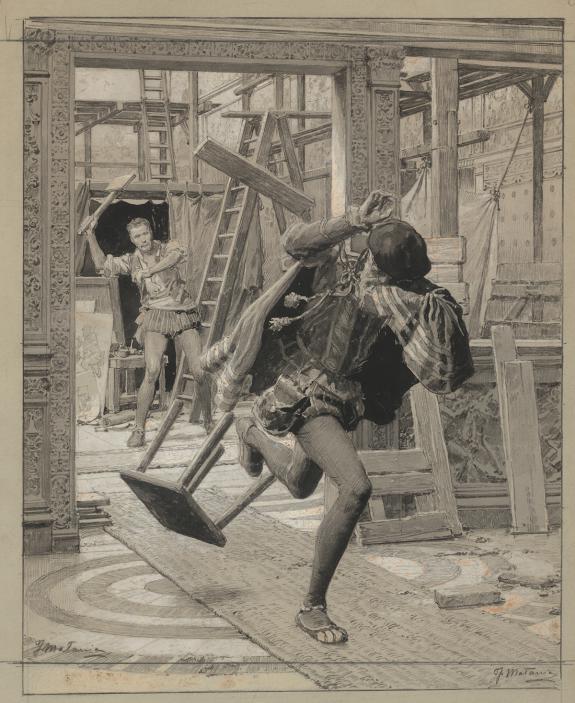 Fortunino Matania - Illustration originale, "Michel Angelo a