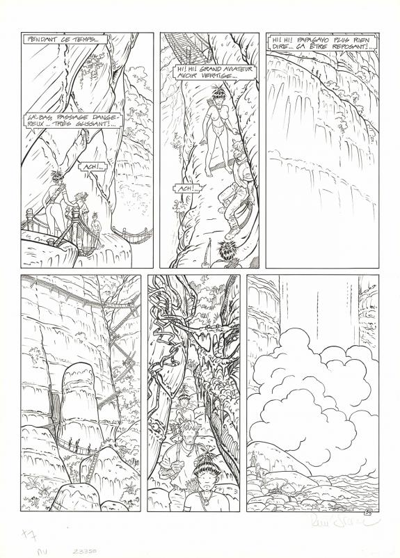 Ren&eacute; Sterne - Adler, La jungle rouge, Planche originale 34