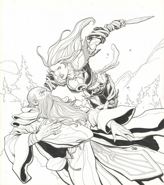 Frank Cho - World of Warcraft, Illustration originale, couve