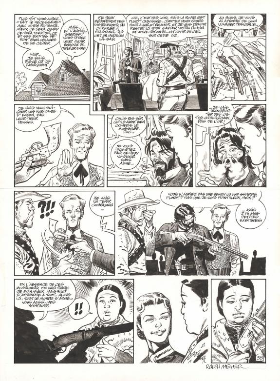 Ralph Meyer - Undertaker, Mister Prairie, Planche originale 