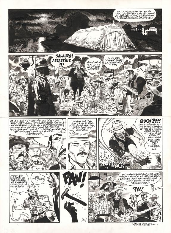 Ralph Meyer - Undertaker, Mister Prairie, Planche originale 