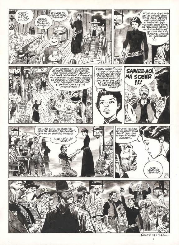Ralph Meyer - Undertaker, Mister Prairie, Planche originale 