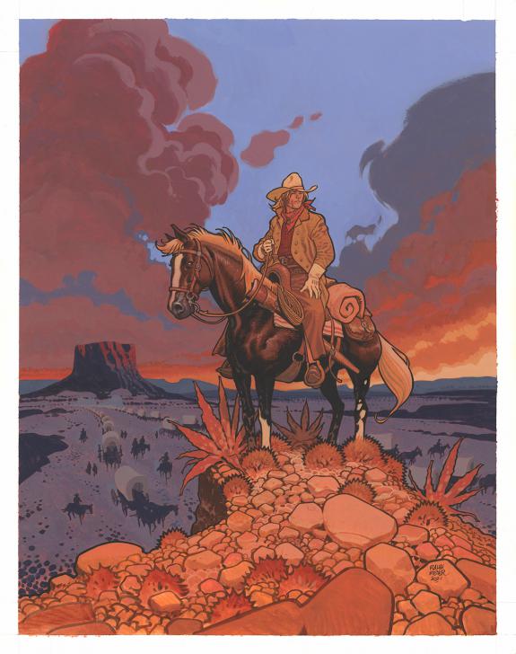 Ralph Meyer - Go West Young Man, Couverture originale du tir