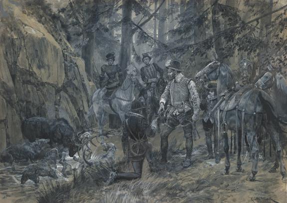 R Caton Woodville - Illustration originale pour le Illustrat