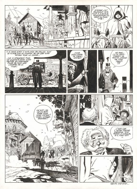 Ralph Meyer - Undertaker, Le Monde selon Oz, Planche origina