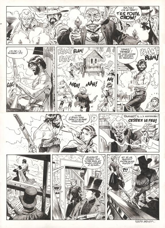 Ralph Meyer - Undertaker, Le Monde selon Oz, Planche origina