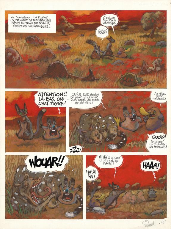 Yoann - Toto l'ornithorynque, Le brouillard pourpre, Planche