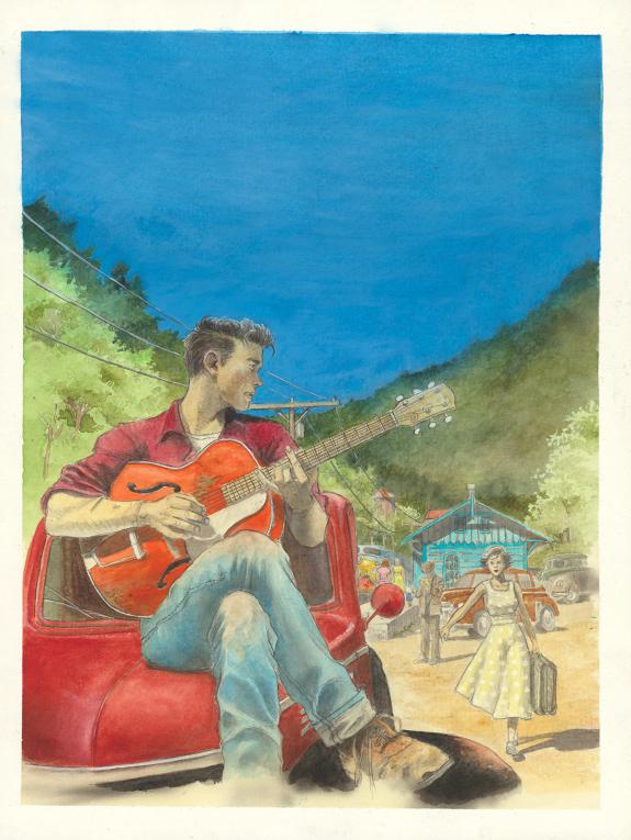 Christophe Dubois - Rockabilly, Illustration originale
