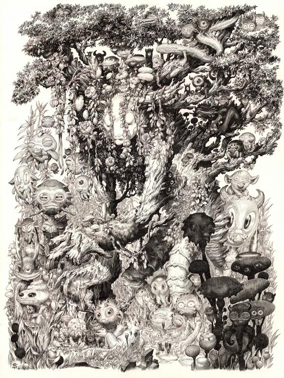 Stan Manoukian - Illustration originale, "Swamp Spirit"