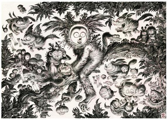 Stan Manoukian - Illustration originale, "The Flying Dogs"