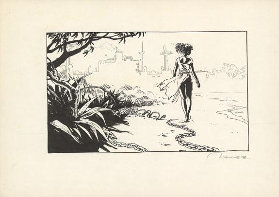 Patrick Jusseaume - Tramp, Illustration originale pour une s