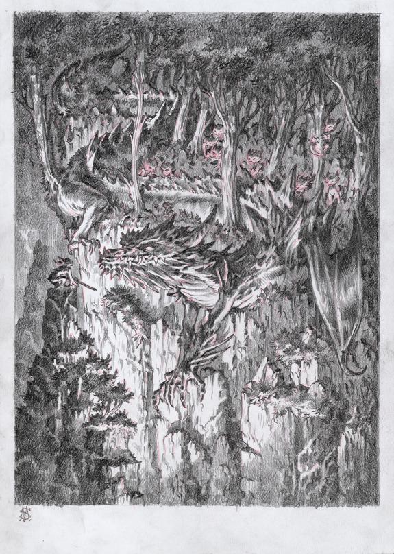 Stan Manoukian - Once Upon a Time, Crayonné original, recher