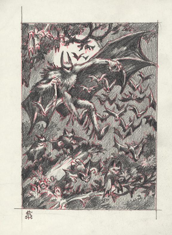 Stan Manoukian - Once Upon a Time, Crayonné original, recher