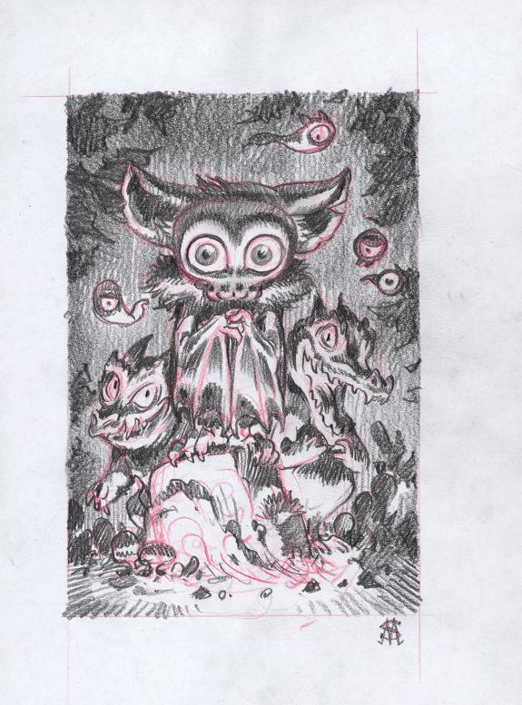 Stan Manoukian - Once Upon a Time, Crayonné original, recher