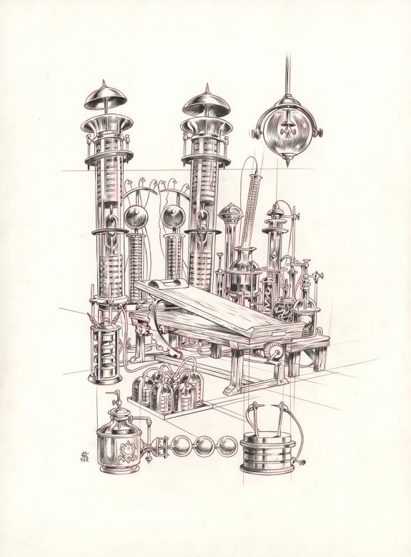 Stan Manoukian - Frankenstein, Illustration originale pour l