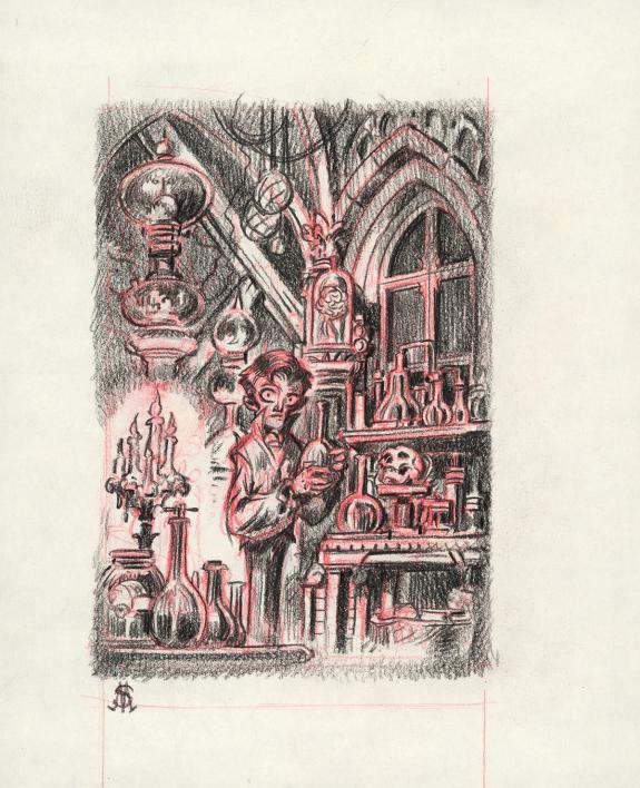 Stan Manoukian - Frankenstein, Illustration originale, reche