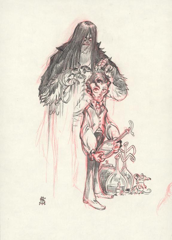 Stan Manoukian - Frankenstein, Illustration originale, reche