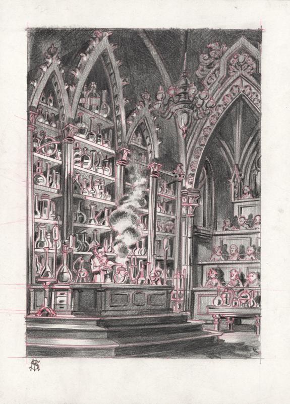 Stan Manoukian - Frankenstein, Illustration originale, reche