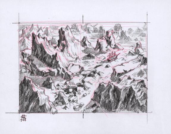 Stan Manoukian - Frankenstein, Crayonn&eacute; original, recherche 