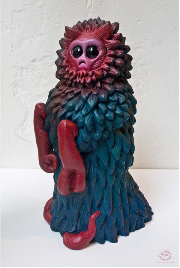 Stan Manoukian - "Holly Owl" Pièce unique en résine et verre