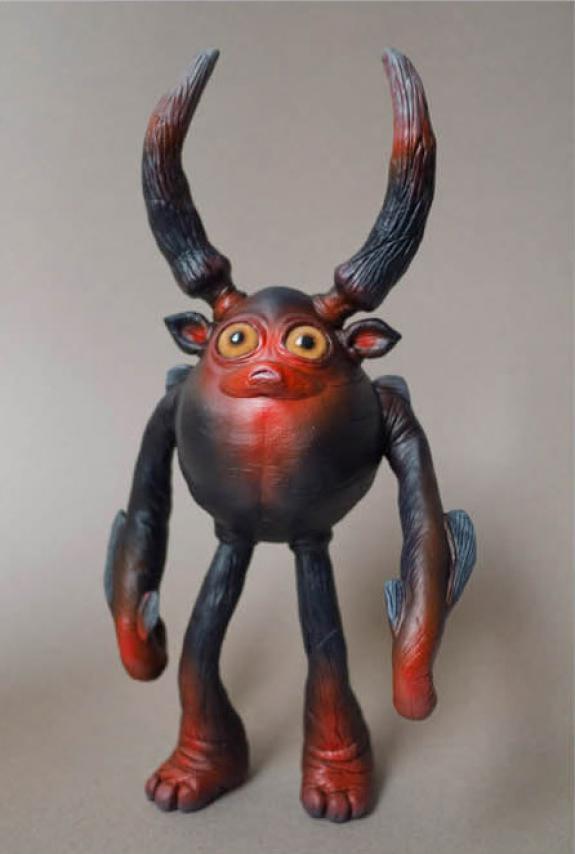 Stan Manoukian - "Deamon" Pièce unique en résine et verre