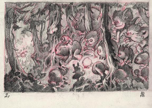 Stan Manoukian - Crayonné original préparatoire 