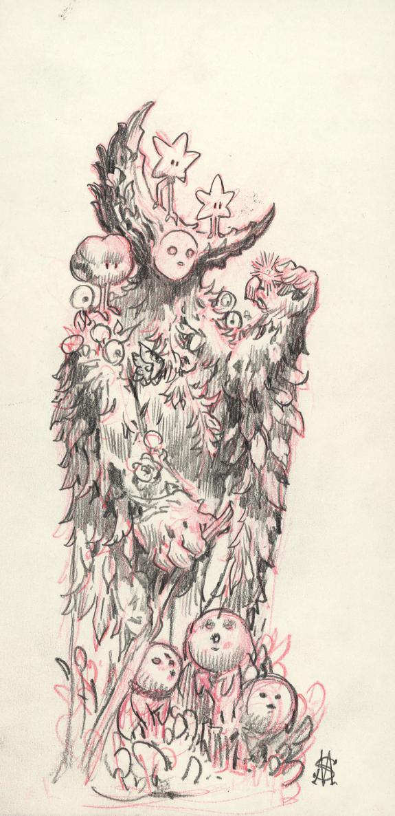 Stan Manoukian - Crayonné original, recherche pour "Grand Bo