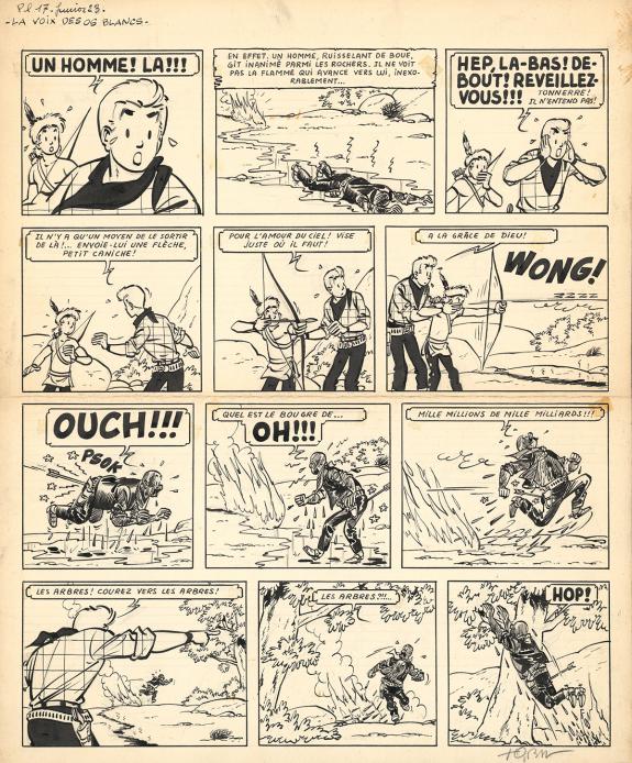 Tibet - Chick Bill, Planche originale n&deg;17