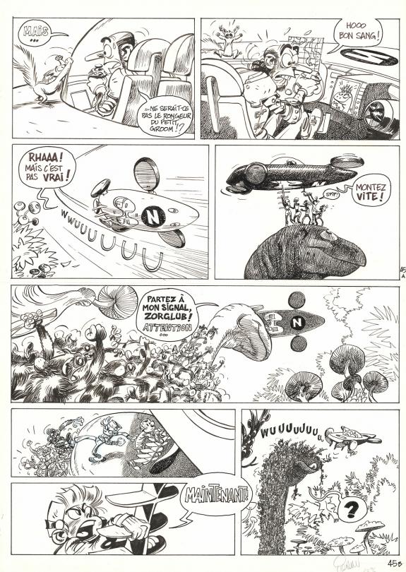 Yoann - Spirou et Fantasio, Alerte aux Zorkons, Planche orig