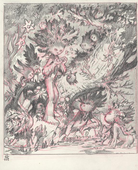 Stan Manoukian - Crayonn&eacute; original pr&eacute;paratoire 