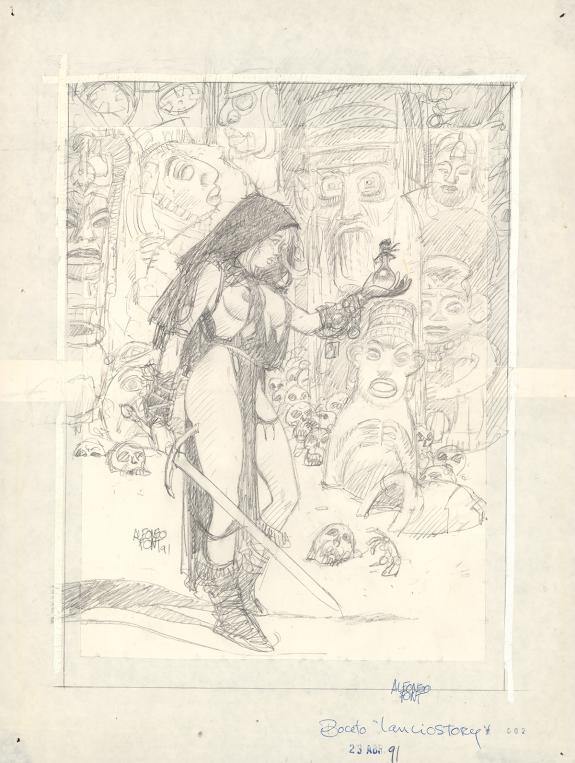 Alfonso Font - Lanciostory, Crayonn&eacute; original, Lanciostory