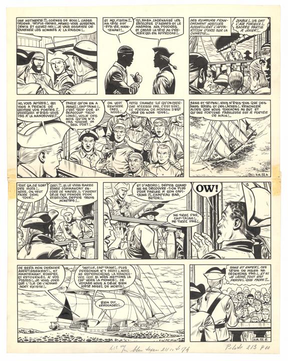 Victor Hubinon - Barbe-Rouge, L'&Icirc;le de l'homme mort, Planche