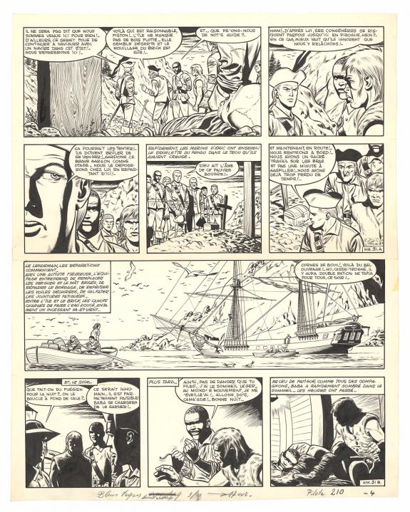 Victor Hubinon - Barbe-Rouge, L'&Icirc;le de l'homme mort, Planche