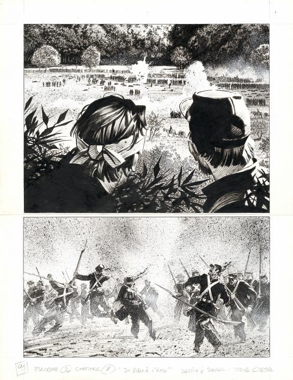 Steve Cuzor - Le Combat d'Henry Fleming, Planche originale n