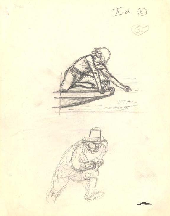 Paul Cuvelier - Corentin, Crayonn&eacute; original