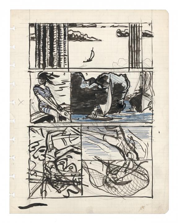 Paul Cuvelier - Recherche pour une planche